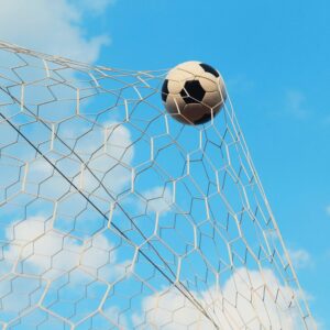 Fußball symbolisiert konkrete Coaching Ziele